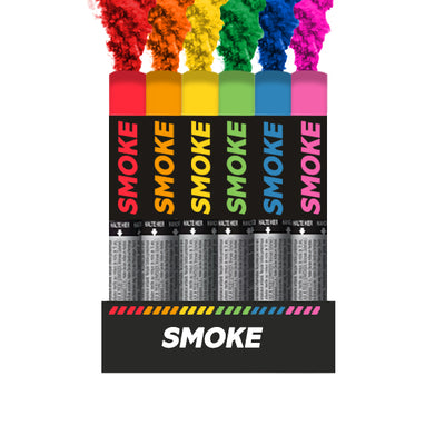 Pride Rainbow Hand-Held Smoke Tubes (Set of 6 Mixed)