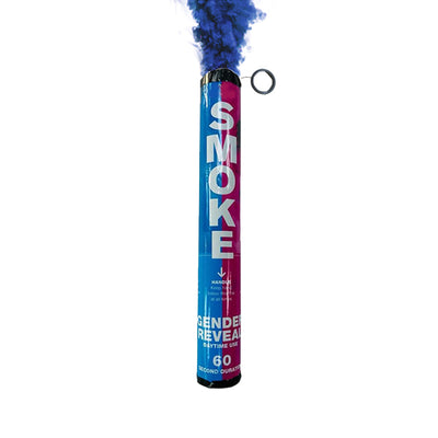 Blue/Boy Gender Reveal Ring-Pull Smoke Tube (Hand-Held)