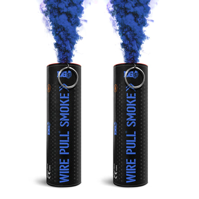 Pack of 2 Gender Reveal Wire Pull Smoke Grenade (BLUE/BOY)